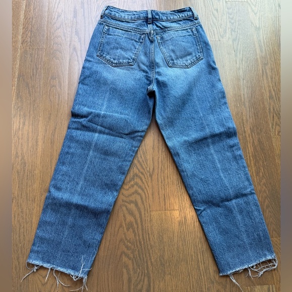 Asos Sz 30 Jeans Design Curve Recycled Florence Straight Leg Cut Off Side Splits - Picture 7 of 7